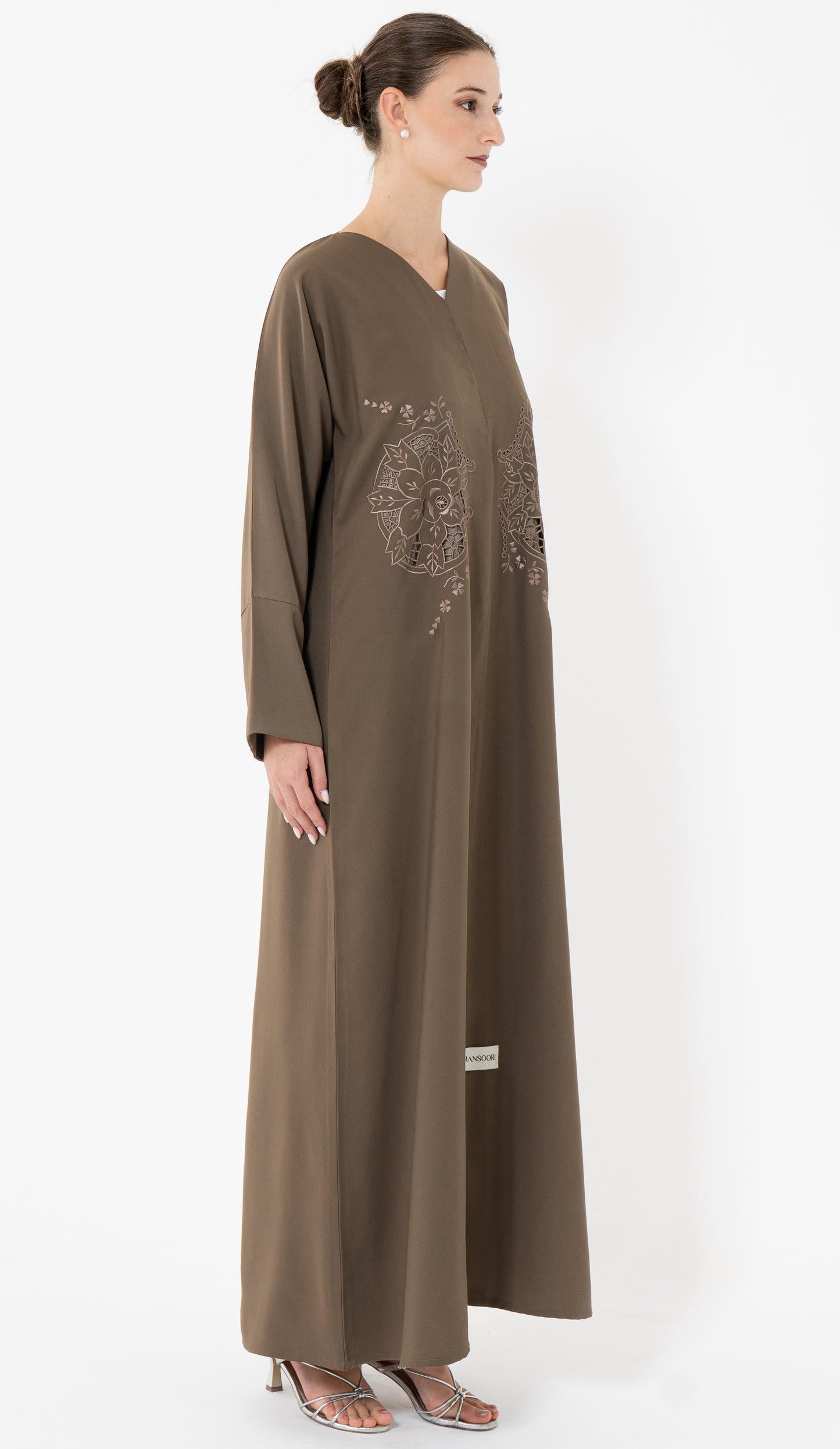 Floral Cut Work Embroidery Abaya