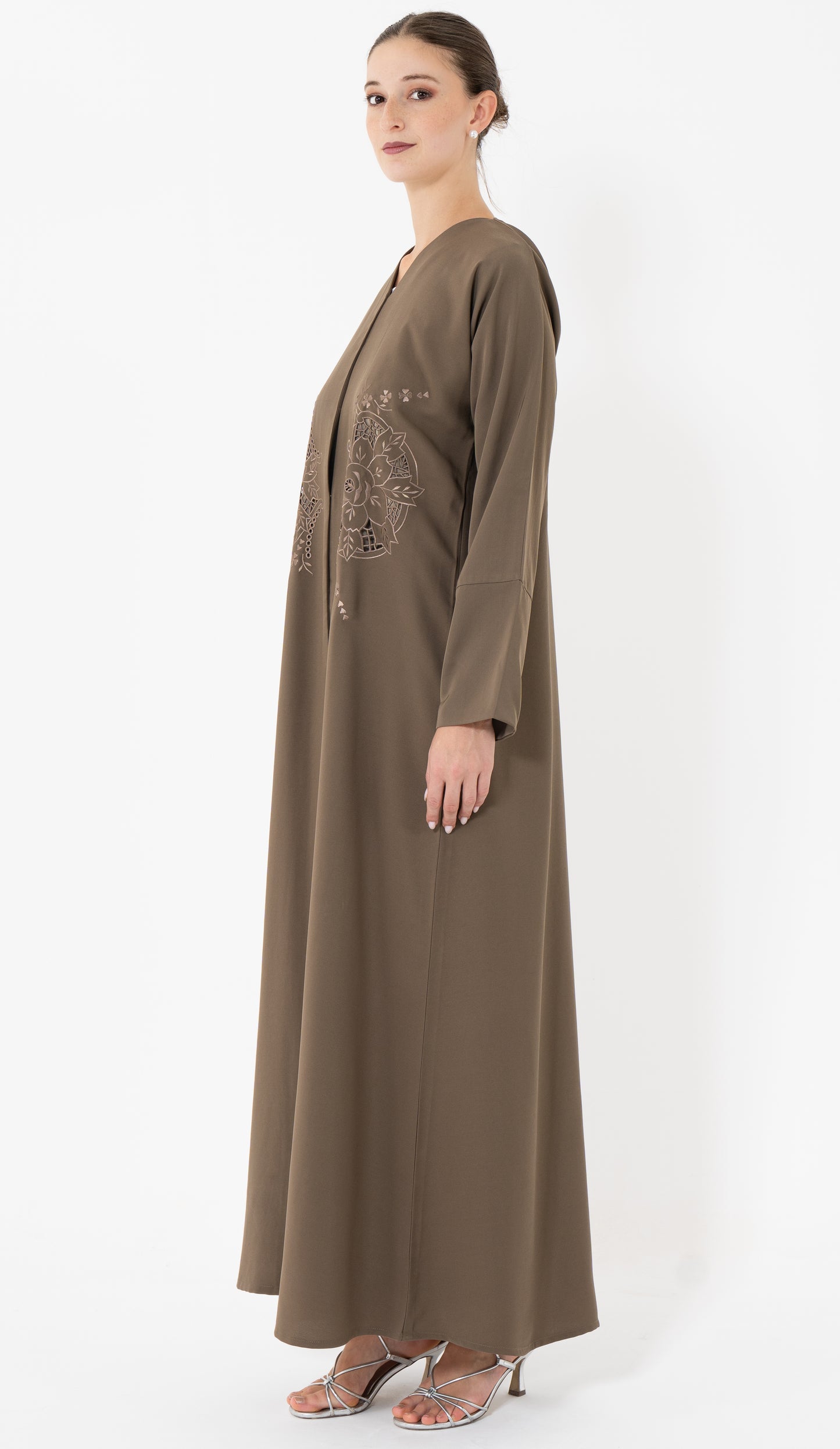Floral Cut Work Embroidery Abaya