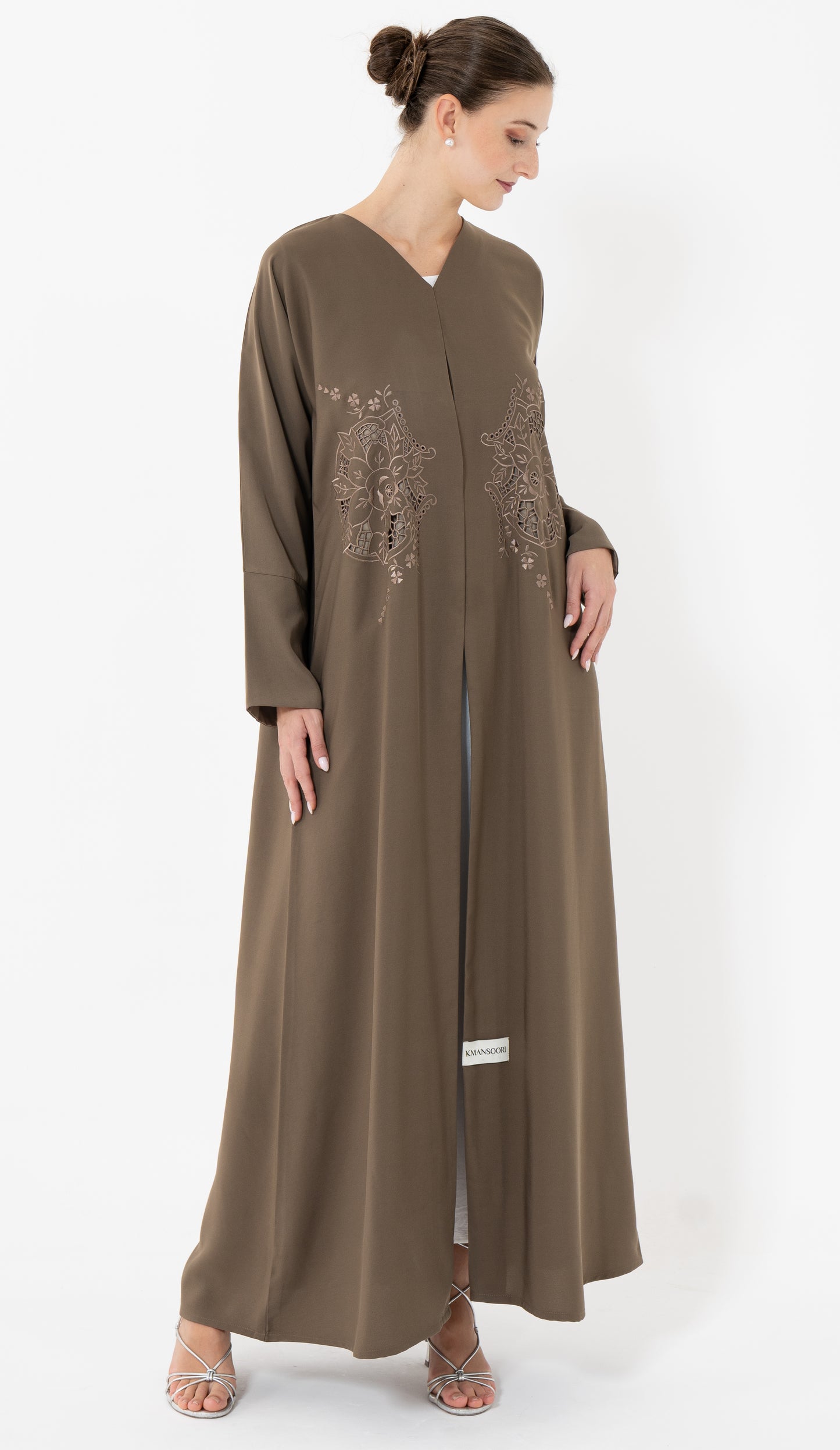 Floral Cut Work Embroidery Abaya