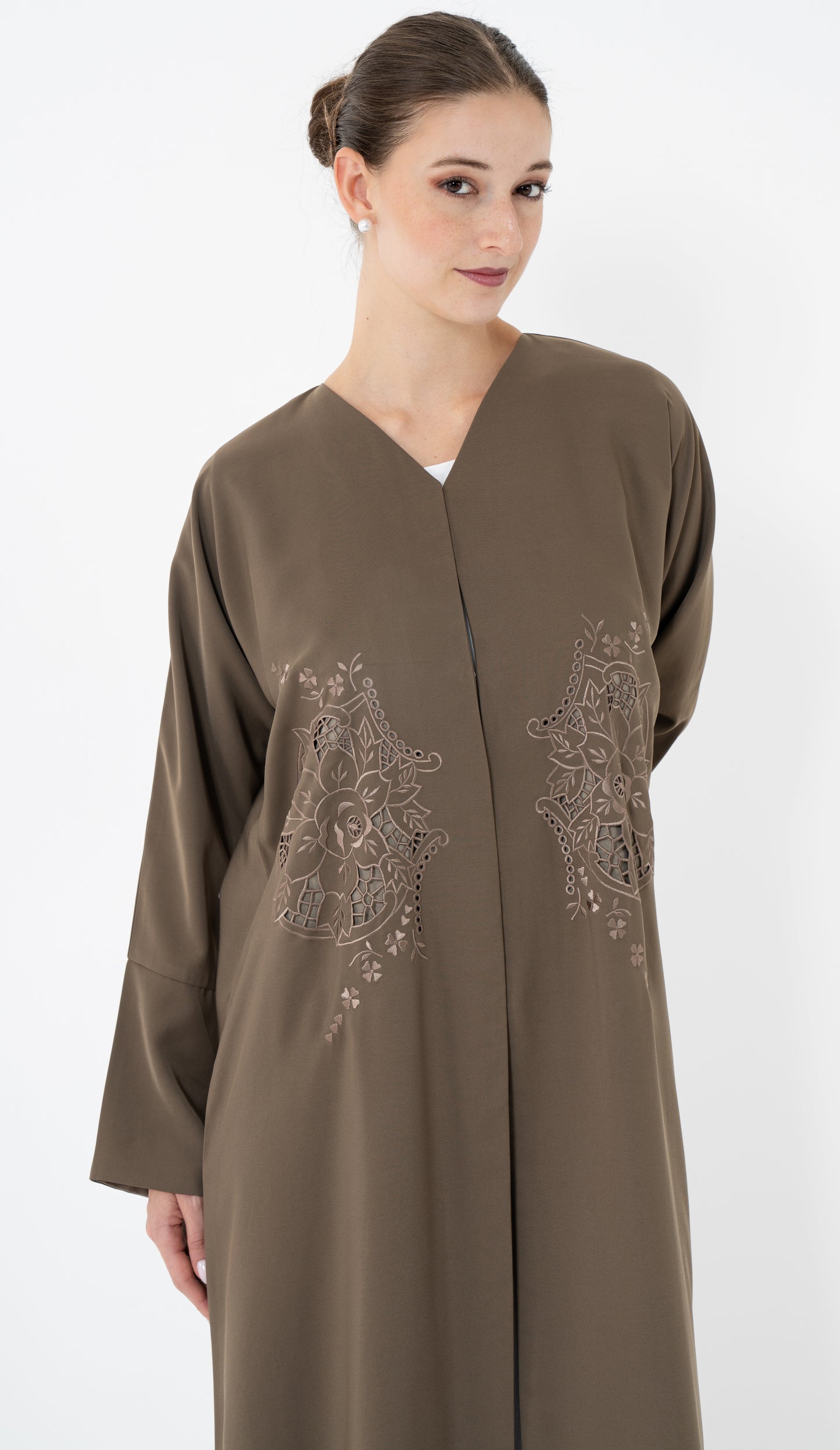 Floral Cut Work Embroidery Abaya