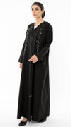 Floral Embroidered Abaya With Pocket Pattern