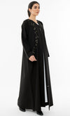 Floral Embroidered Abaya With Pocket Pattern