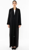 Stylised Collar Design Abaya With Hand Work Button Detailing