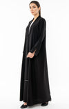 Stylised Collar Design Abaya With Hand Work Button Detailing