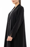 Stylised Collar Design Abaya With Hand Work Button Detailing