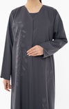 Floral Embroidered Abaya With Simple Bead Embellishments