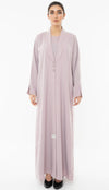 Stylised Collar Design Abaya With Hand Work Button Detailing