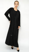 Collar Abaya With Pleated Sleeve Style