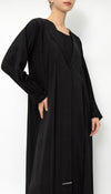 Collar Abaya With Pleated Sleeve Style