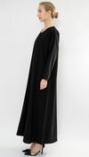 Overlapped Abaya With Button Detailing