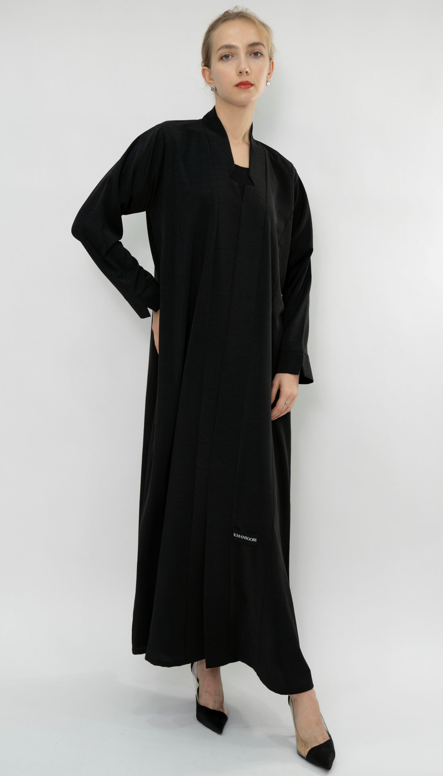 Beautiful High Neck Pattern Abaya