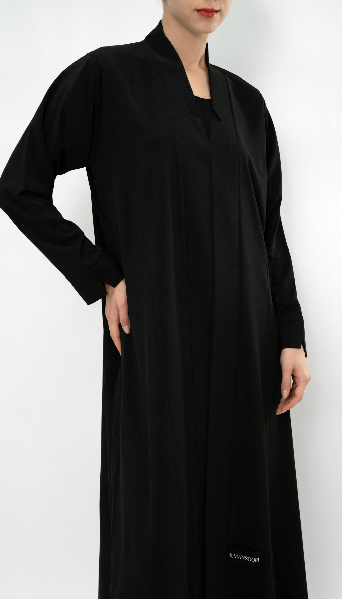 Beautiful High Neck Pattern Abaya