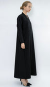 High Neck Abaya With Embroidery Enriched With Bead Work