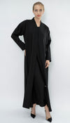 High Neck Abaya With Embroidery Enriched With Bead Work