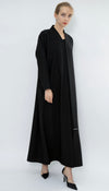 High Neck Abaya With Embroidery Enriched With Bead Work