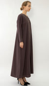 Overlapped Abaya With Button Detailing