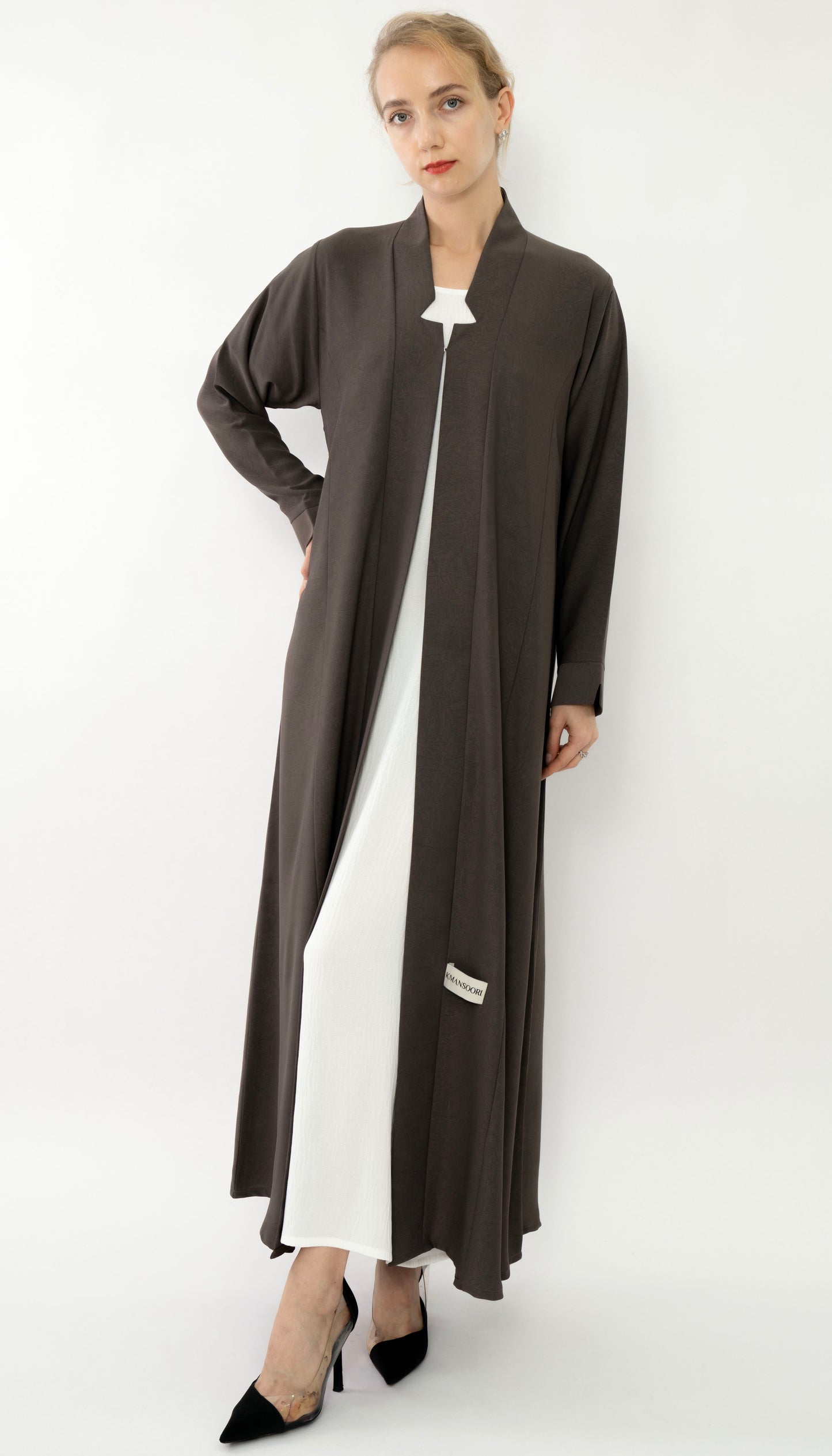 Beautiful High Neck Pattern Abaya