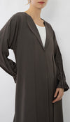 Collar Abaya With Pleated Sleeve Style