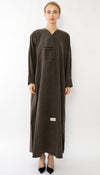 Plated Overlap Abaya With Bead Work Detailing