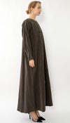 Plated Overlap Abaya With Bead Work Detailing