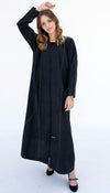 Simple Abaya With Double Stitch Line Design Detailing
