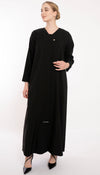 Stylish Overlapping Abaya Enriched By A Show Button