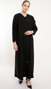 Stylish Overlapping Abaya Enriched By A Show Button