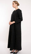 Golden Texture Abaya In Overlapping Pattern