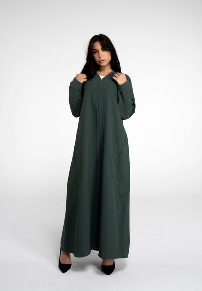 Curve design embellished abaya 