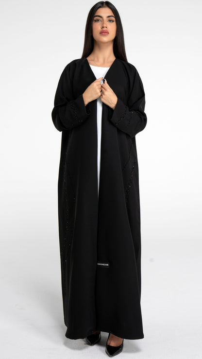 Curve Design Embellishment On Front Side And Sleeve