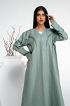 Princess line bead embellishments on abaya
