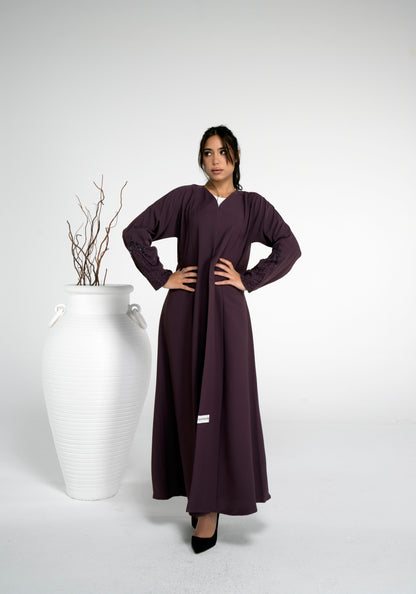 Floral design sleeve abaya 