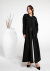 Lace Pattern Abaya With Bead Embellishment On Side And Sleeve