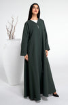 Sada Abaya In Curve Design Cut Sleeve