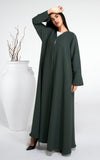 Sada Abaya In Curve Design Cut Sleeve