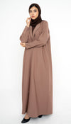 Collar Abaya With Handwork Detailing On Sleeves And Collar