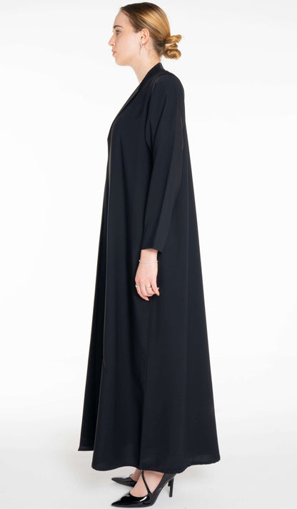 Collar Design Sada Abaya With Button Enhancing