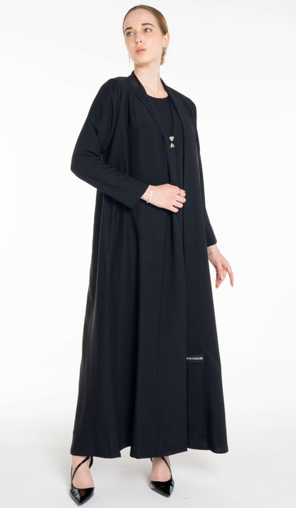 Collar Design Sada Abaya With Button Enhancing