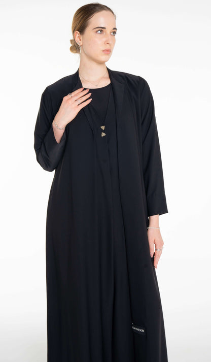 Collar Design Sada Abaya With Button Enhancing