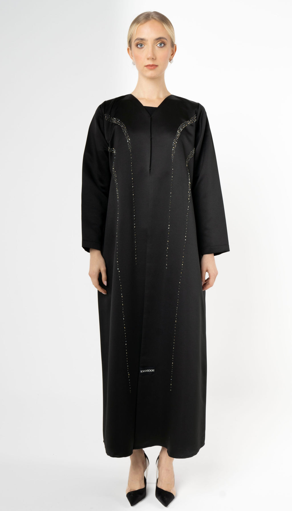 Princess Line Bead Embellishment Abaya