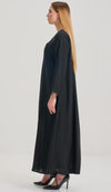 Black OveAbaya With Simple Lacework Detailing