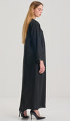 Black OveAbaya With Simple Lacework Detailing