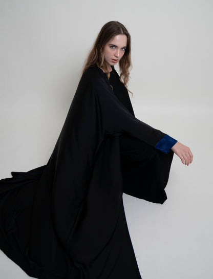 Modern bahrini style black abaya in Dubai online