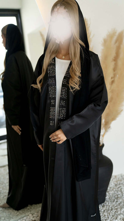 Black abaya with Sheila