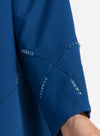 Sky Blue Colored V-Neck Abaya with Geometric Patterned Beaded Embellishments