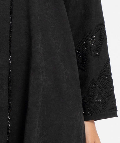 embellished abaya designs on sleeves