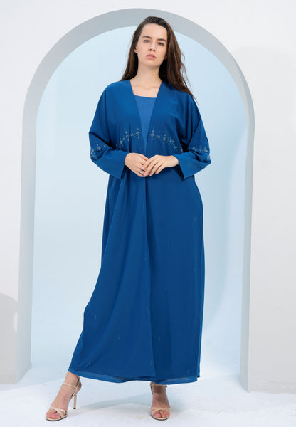 Sky blue colored bisht abaya
