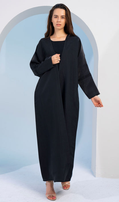 Black Open Abaya