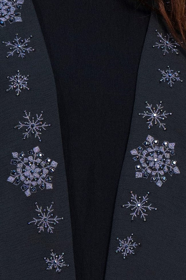 snowflake embroidery and embellishments abaya designs 