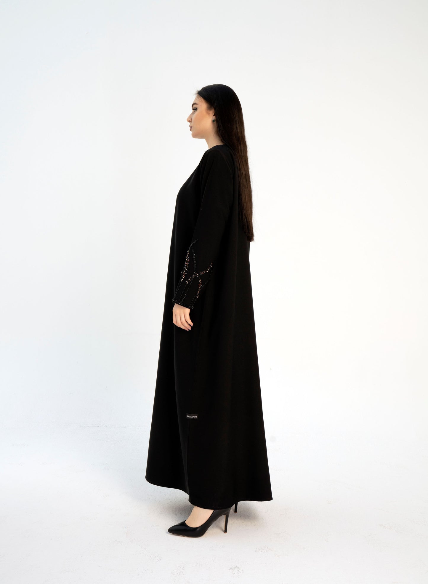 Black long abaya for party